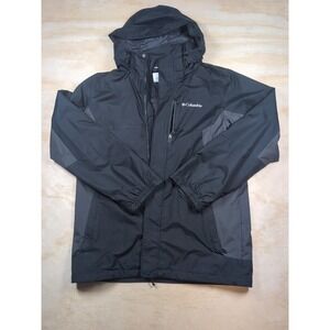 Columbia Men's Interchange Jacket Outer Shell ONLY Black Gray Size Large M
